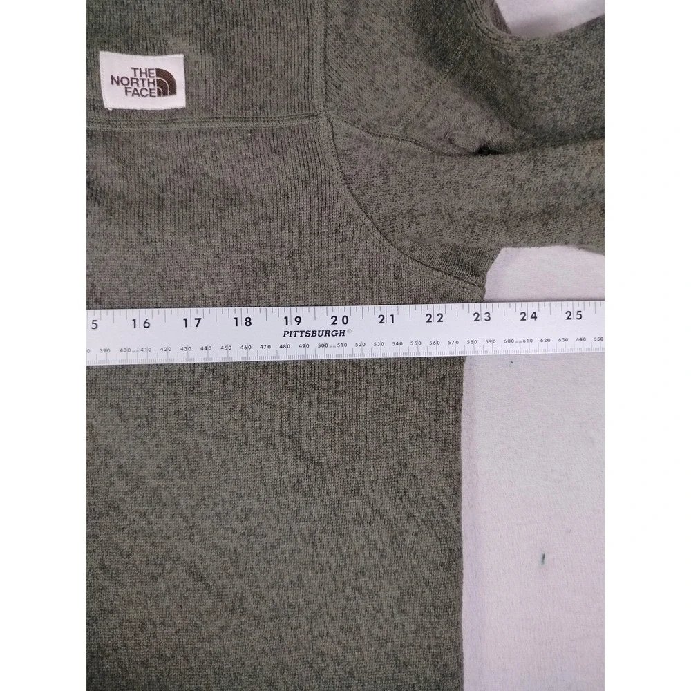 The North Face Pullover Mens Large Green Fleece 1/4 Zip Thermal Hiking Outdoors